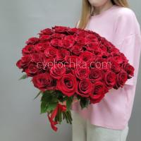 Букет из 51 бордовой розы Эквадор 50 см