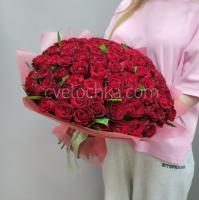 Фото Букет из 101 бордовой мини розы