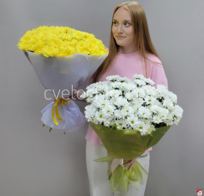 Букет из кустовых хризантем с доставкой в Магнитогорске