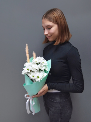 Букет из хризантем "Лунтик"