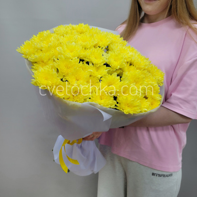 Букет из 11 кустовых хризантем. Цвет на выбор