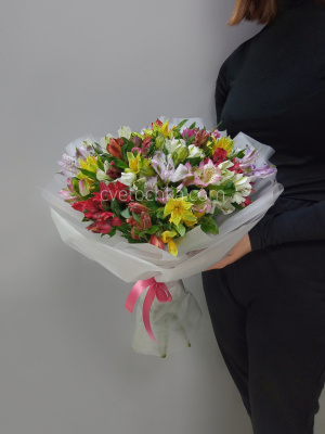 Акция! 25 мини альстромерий микс