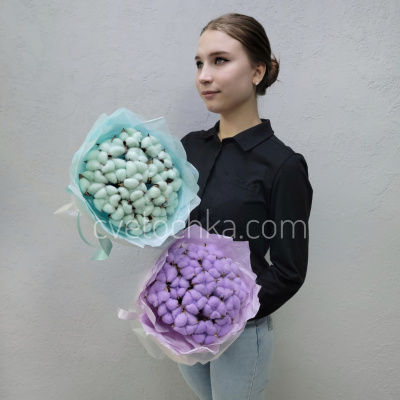 Букет из хлопка. Цвет на выбор