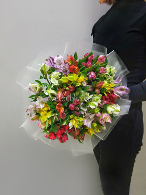 Акция! 25 мини альстромерий микс