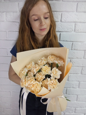 "Лакомка" букет из гвоздик. Цвет на выбор