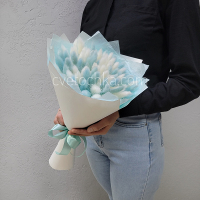 Букет сухоцветов с лагурусом №17. Цвет на выбор