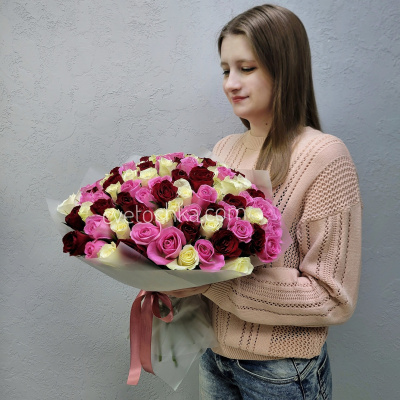 Букет из 101 мини розы