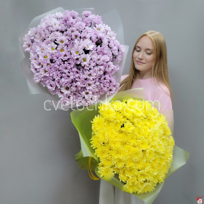 Букет из 25 кустовых хризантем с доставкой в Магнитогорске