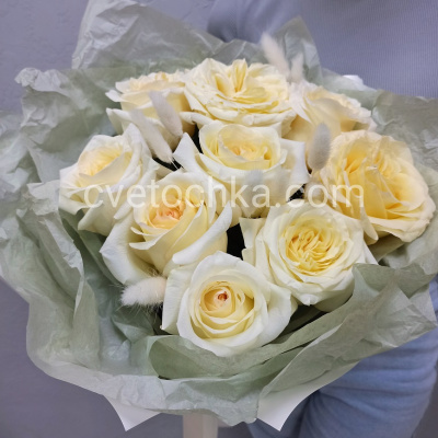 "Вдохновение" букет с розами и сухоцветами